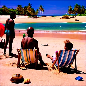 People Sitting On Beach PNG Nfn55
