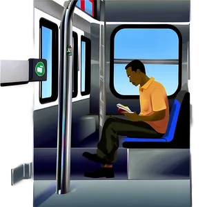 People Sitting On Public Transport Png Mta58 PNG image