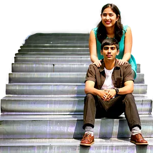 People Sitting On Stairs Png 5 PNG image
