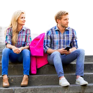 People Sitting On Stairs Png Uxn33 PNG image