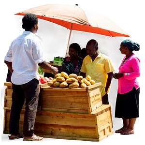 People Standing At Market PNG 06122024