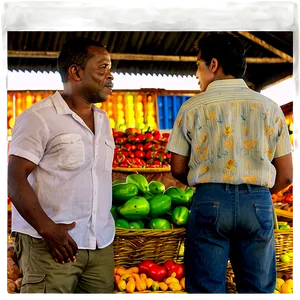 People Standing At Market PNG 37