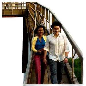 People Standing On Bridge PNG Xrx57 PNG