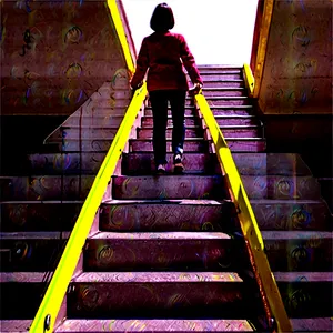 People Standing On Stairs PNG 06122024