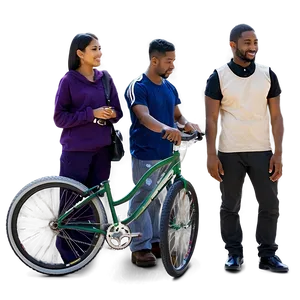 People Standing With Bikes PNG Qxl