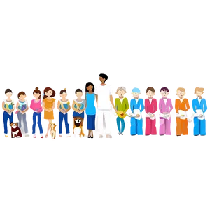 People Standing With Pets PNG Obs1 PNG