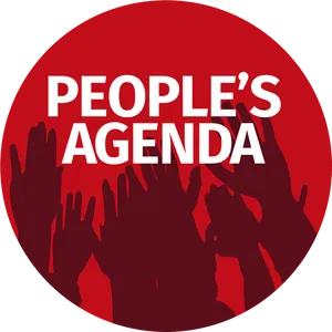Peoples Agenda Rally Sign PNG image