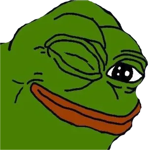 Pepethe Frog Winking Meme PNG image