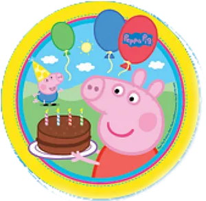 Peppa Pig Birthday Celebration PNG