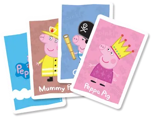 Peppa Pig Character Cards PNG image