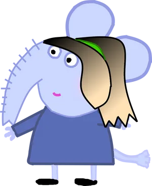 Peppa_ Pig_ Character_ Edmond_ Elephant_ Costume PNG image