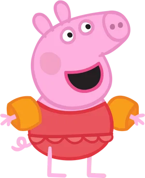 Peppa Pig Cheerful Cartoon Character