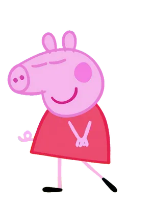 Peppa Pig Cheerful Pose PNG