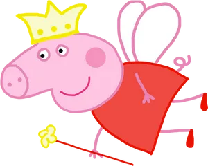 Peppa_ Pig_ Fairy_ Princess_ Cartoon