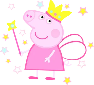 Peppa_ Pig_ Fairy_ Princess_ Vector PNG image