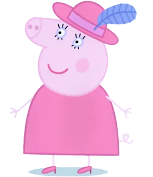 Peppa Pig Pink Dress Hat PNG