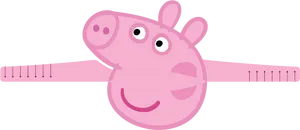 Peppa Pig Smiling Face Vector PNG