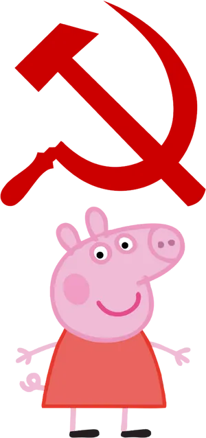 Peppa Pig Soviet Symbol Background PNG image