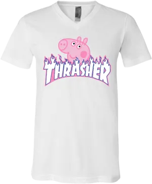 Peppa Pig Thrasher T Shirt Design