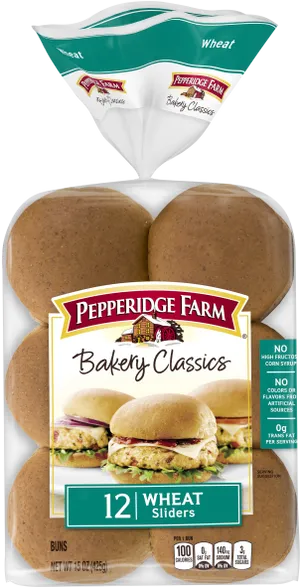 Pepperidge Farm Wheat Sliders Packaging PNG image