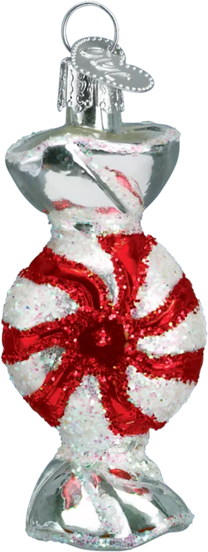 Peppermint Candy Christmas Ornament PNG image
