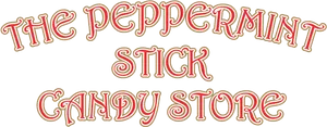 Peppermint Stick Candy Store Signage PNG image