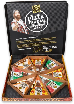 Pepperoni Jerky Pizza Box PNG image