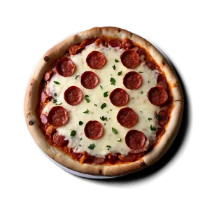 Pepperoni Pizza From Above PNG Eyu
