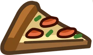 Pepperoni Pizza Slice Clipart PNG image