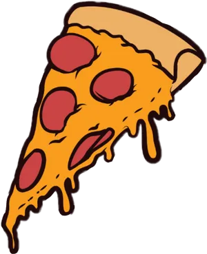 Pepperoni Pizza Slice Clipart PNG image