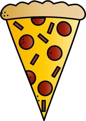 Pepperoni Pizza Slice Clipart PNG image