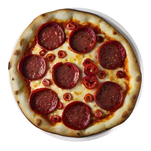 Pepperoni Pizza With Peppers PNG Bev55