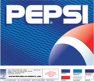 Pepsi Logo Design Blueprint PNG image