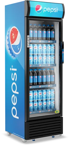 Pepsi Refrigerator Fullof Cans PNG image