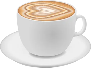 Perfect Cappuccino Top View PNG image