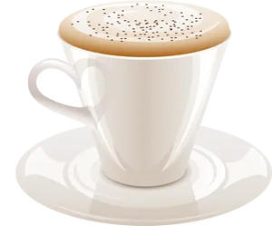 Perfect Cappuccino Top View PNG image