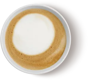 Perfect Cappuccino Top View PNG image