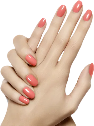 Perfect Manicure Coral Polish PNG image