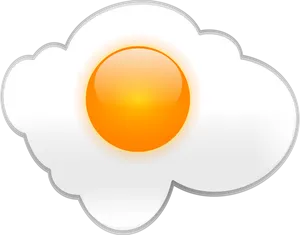 Perfectly Cooked Fried Egg Graphic PNG image