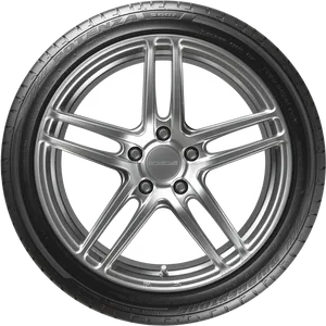 Performance Tirewith Alloy Wheel PNG image