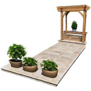 Pergola For Garden Pathway PNG 06132024 PNG