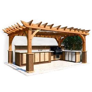 Pergola For Outdoor Kitchen Png Llo PNG image