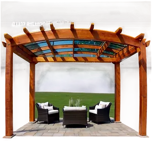 Pergola With Glass Roof PNG 06132024 PNG
