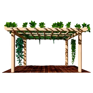 Pergola With Hanging Plants PNG Bnp92 PNG