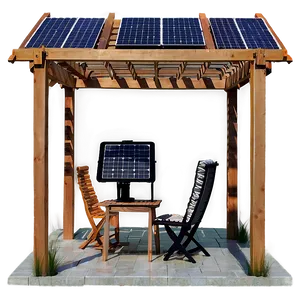 Pergola With Solar Panels PNG 06132024 PNG