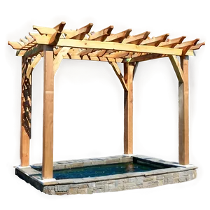 Pergola With Water Feature PNG 06132024