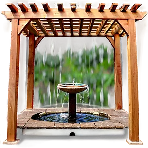 Pergola With Water Feature PNG Swq PNG
