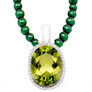 Peridot Bead Necklace PNG 06242024