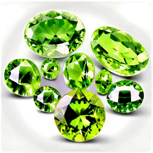 Peridot On White Background PNG Lsg70