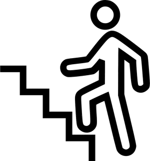 Person Climbing Stairs Icon PNG image